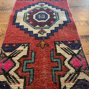 Turkish Oushak Handmade Small Rug